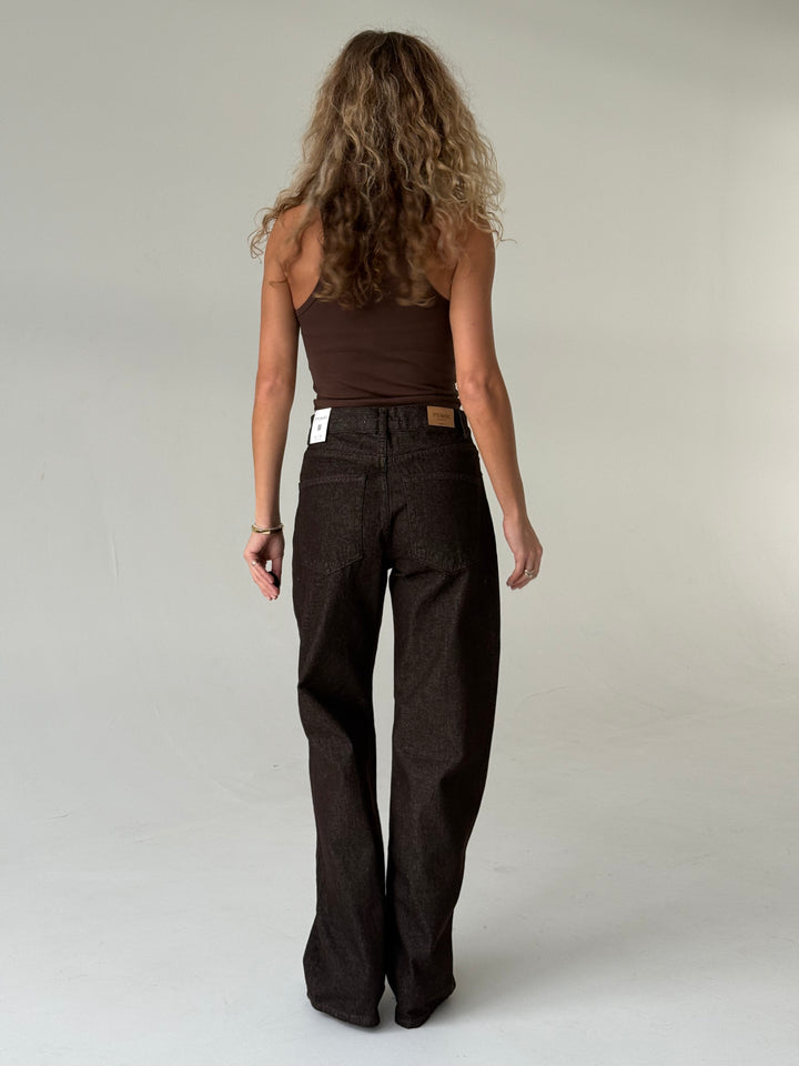 Taisnas džinsa bikses ar augstu jostasvietu #04