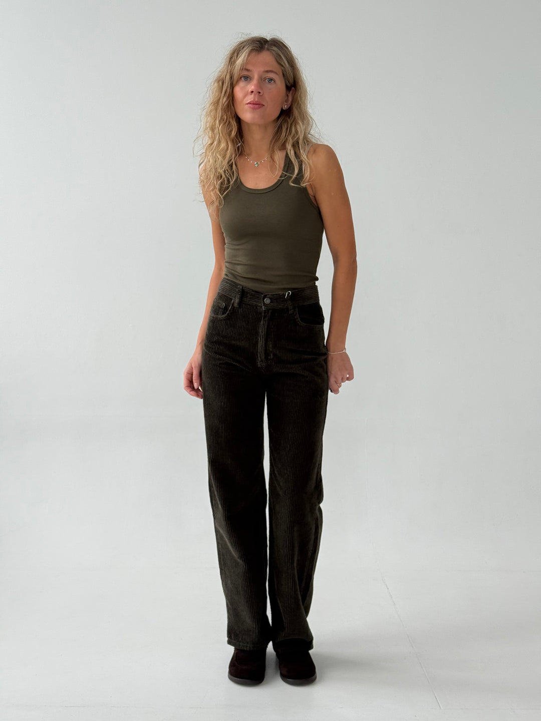 Velveta taisnas bikses #01