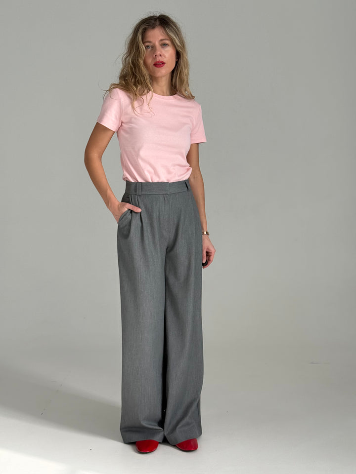 Viskozes wide leg platas bikses ar ielocēm