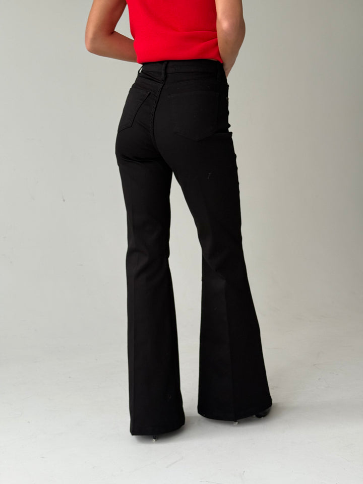 Garas zvanveida bikses ar augstu jostasvietu