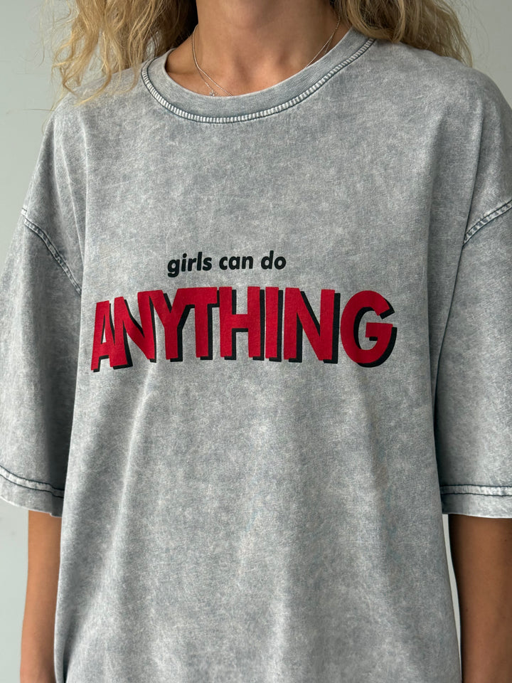 Pagarināts kokvilnas T-krekls ar balinātu efektu un apdruku #02