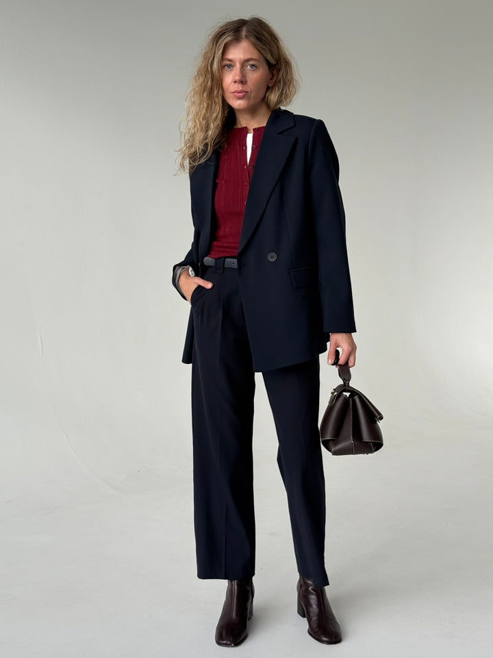 Oversize viskozes žakete ar divrindu pogājumu #02