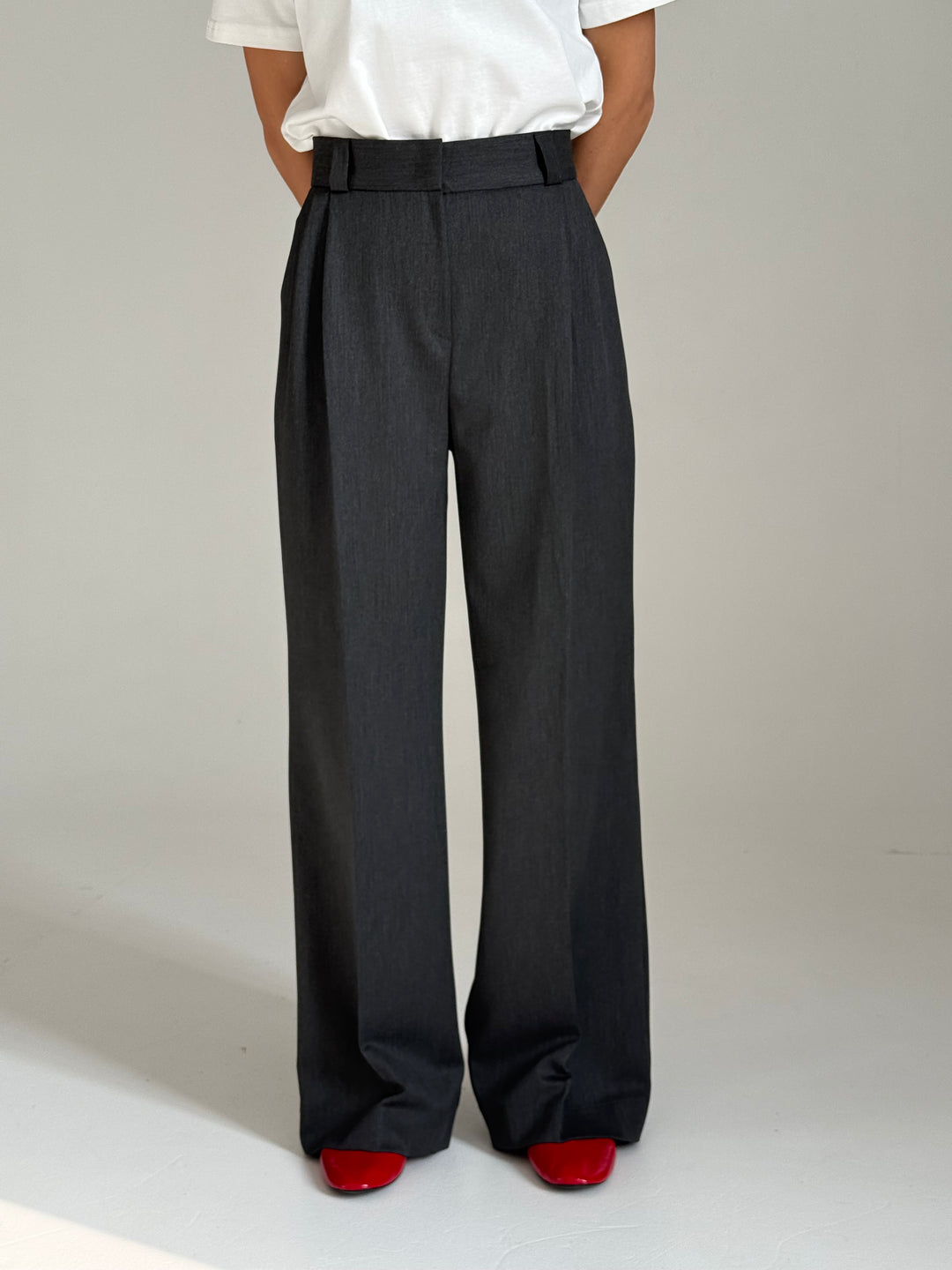 Viskozes wide leg platas bikses ar ielocēm