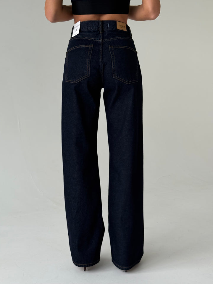 Taisnas džinsa bikses ar augstu jostasvietu #02