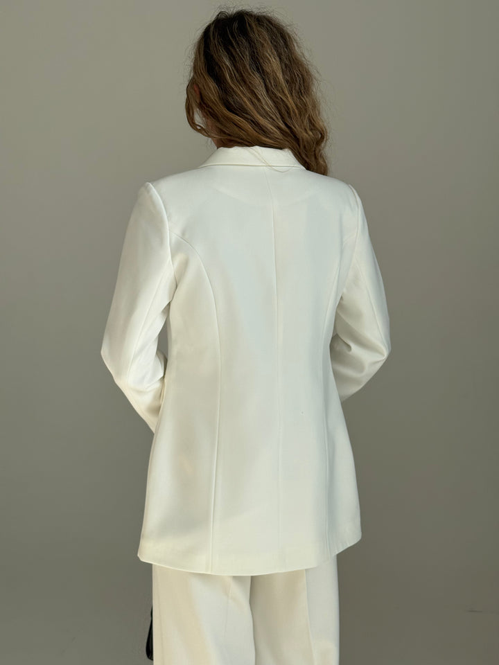 Pagarināta klasiska viduklī pieguļoša žakete #02