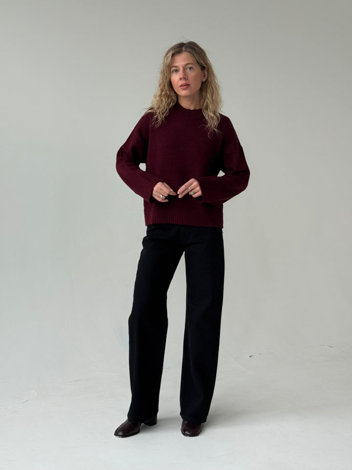 Taisnas džinsa bikses ar augstu jostasvietu un siltinājumu