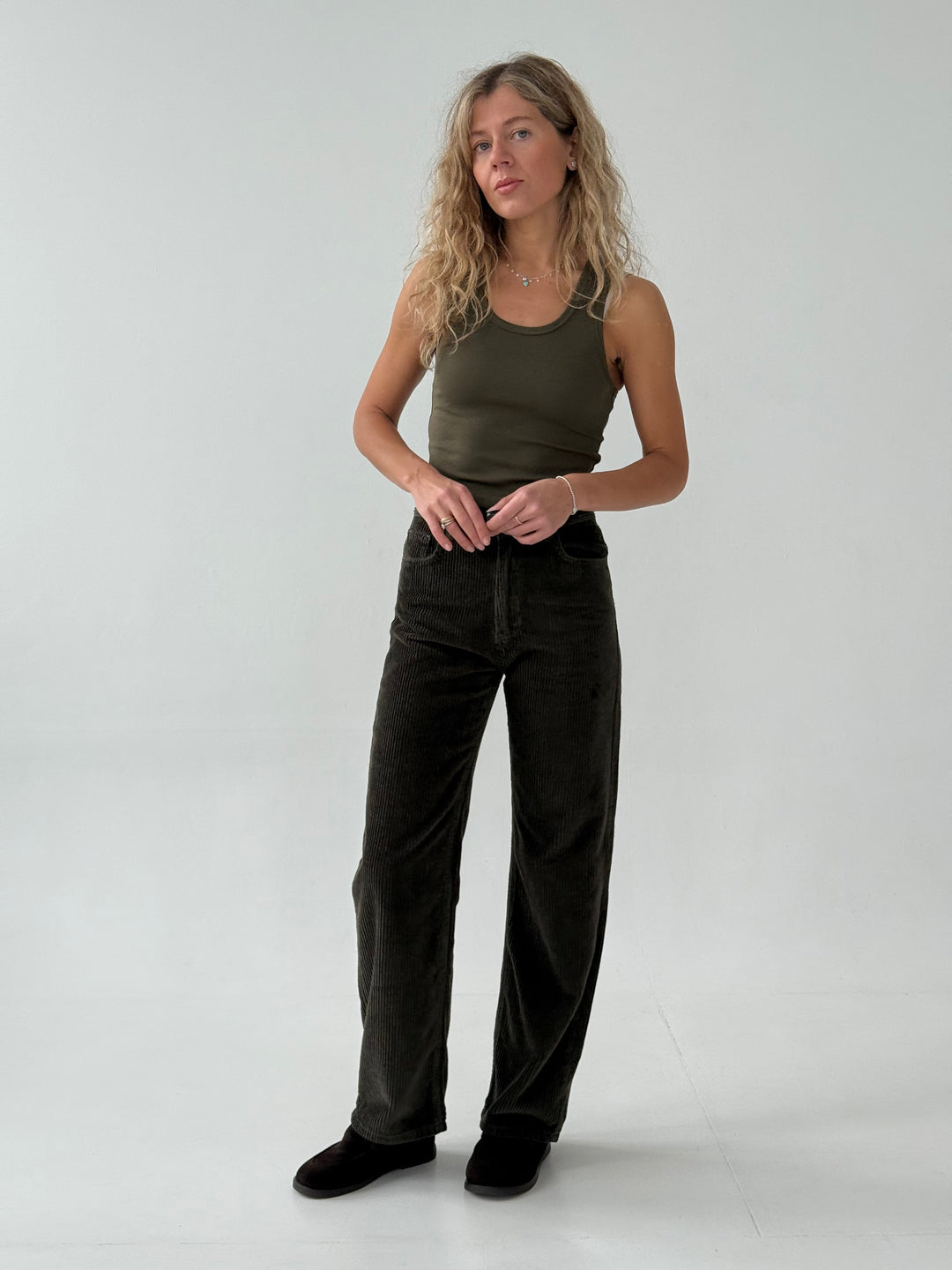 Velveta taisnas bikses #01