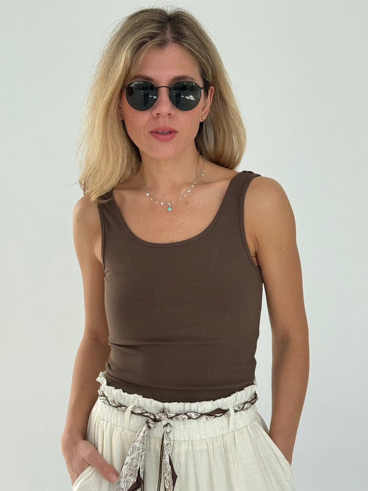 Slim fit viskozes tops