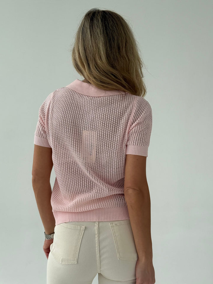 Adīts caurspīdīgs polo tops
