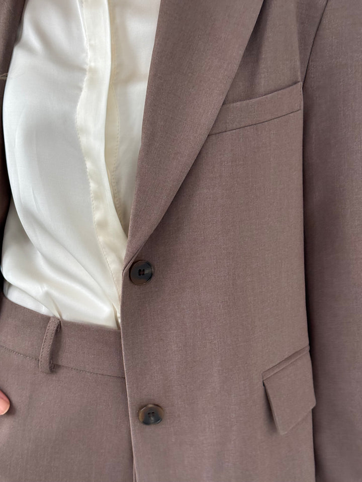Oversize viskozes žakete taupe