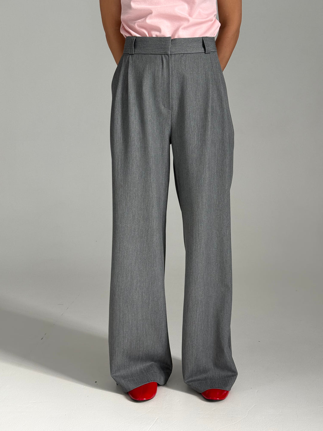 Viskozes wide leg platas bikses ar ielocēm