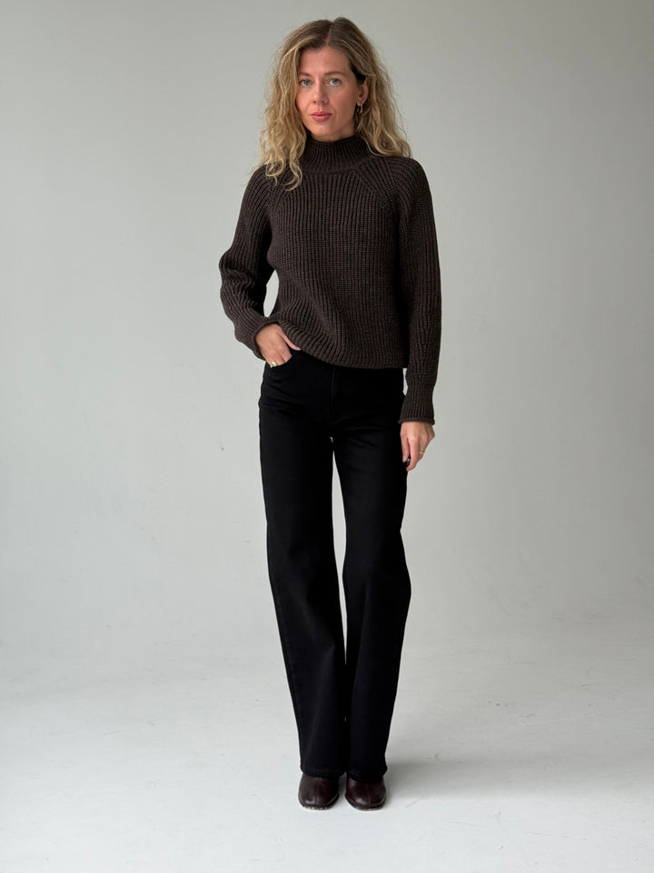 Taisnas džinsa bikses ar augstu jostasvietu #05