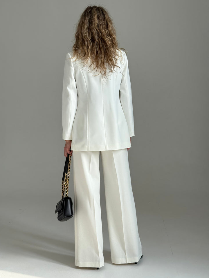 Pagarināta klasiska viduklī pieguļoša žakete #02