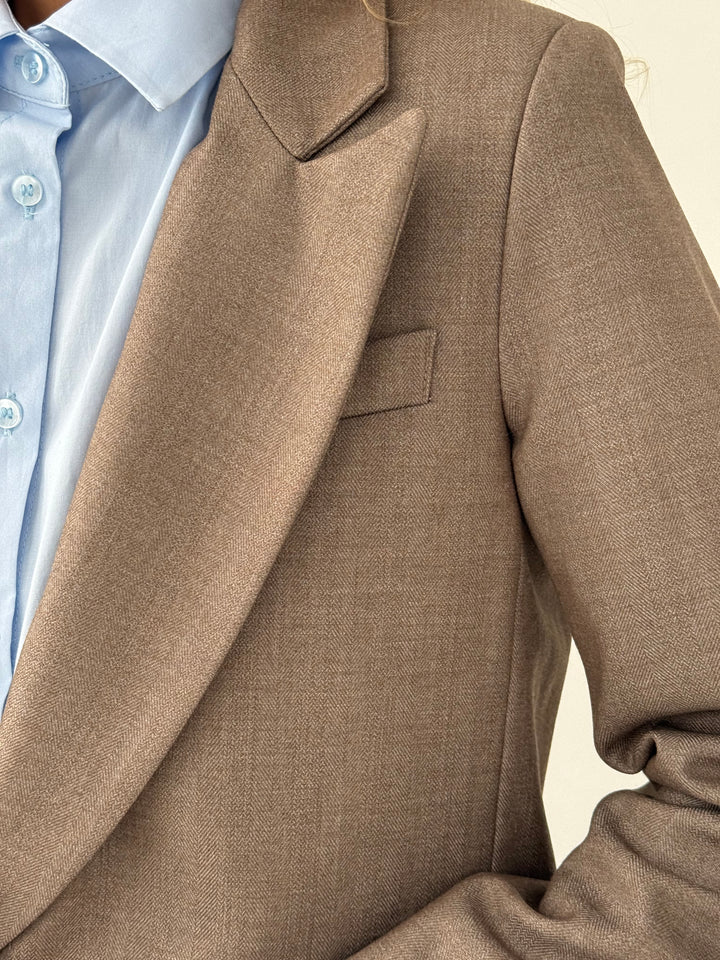 Klasiska viskozes žakete ar vienu pogu #01