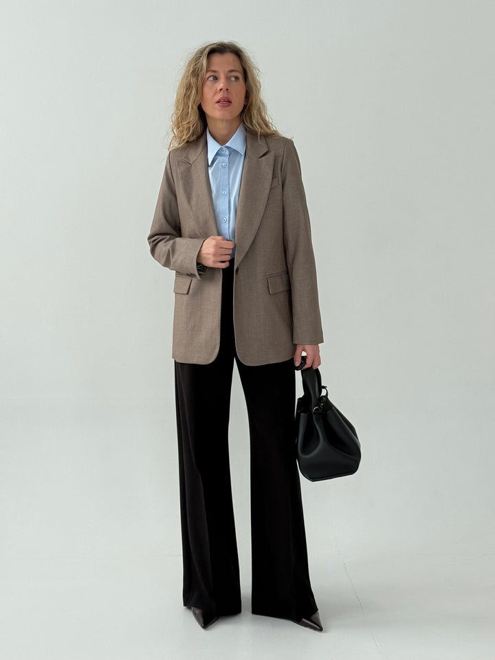 Klasiska viskozes žakete ar vienu pogu #01