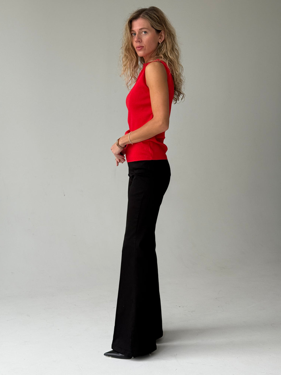 Garas zvanveida bikses ar augstu jostasvietu