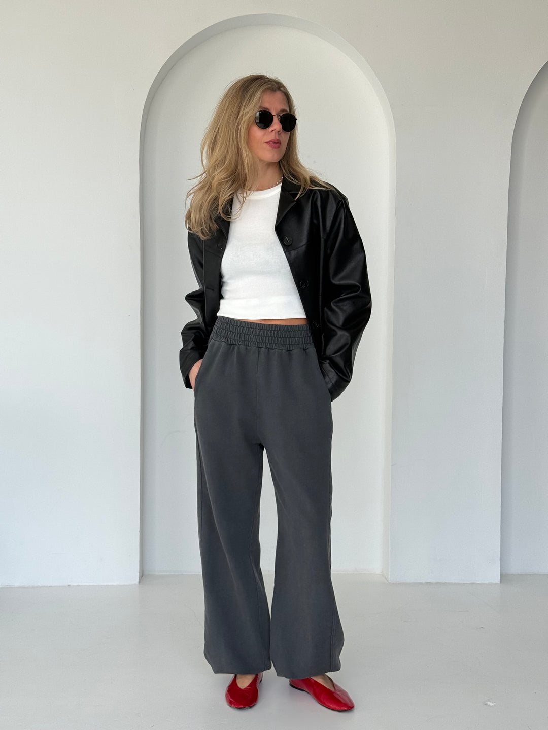 Jogger stila kokvilnas bikses