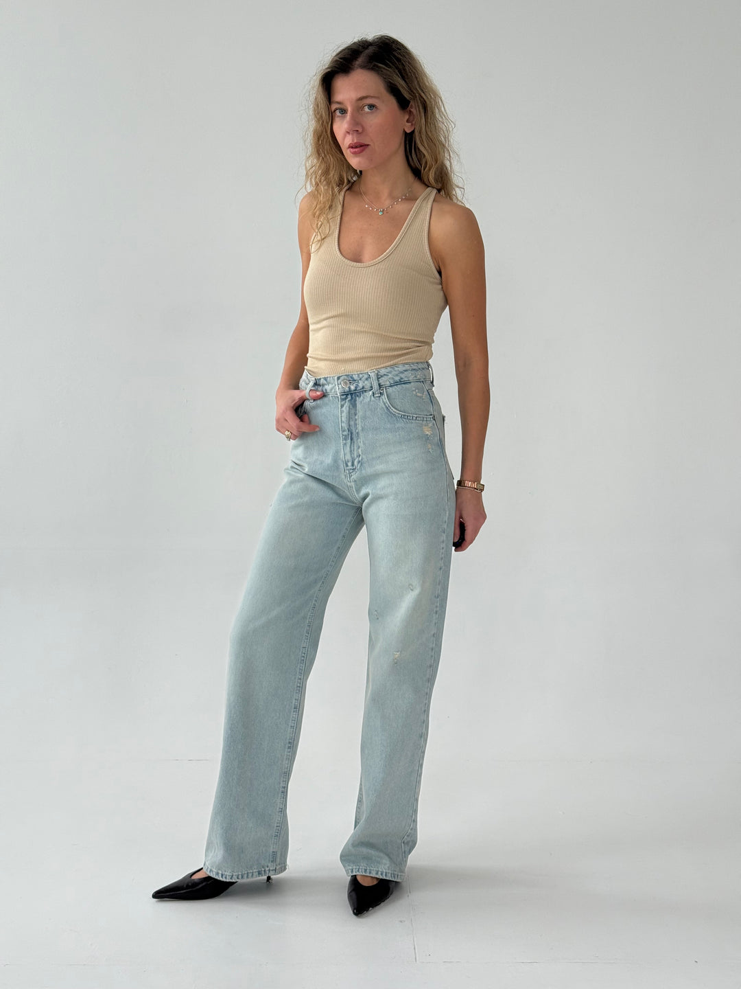 Slim fit viskozes tops #01