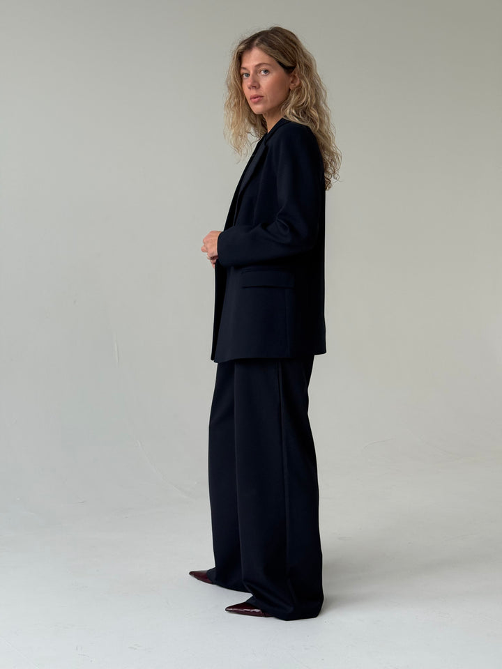 Oversize viskozes žakete ar divrindu pogājumu #02