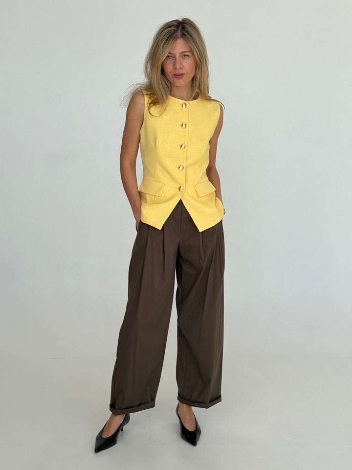 Klasiska veste ar dekoratīvām pogām