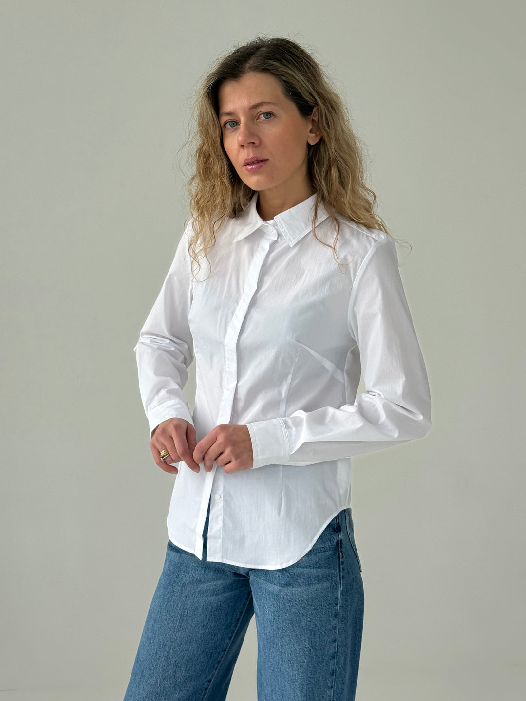 Klasisks slim fit kokvilnas krekls