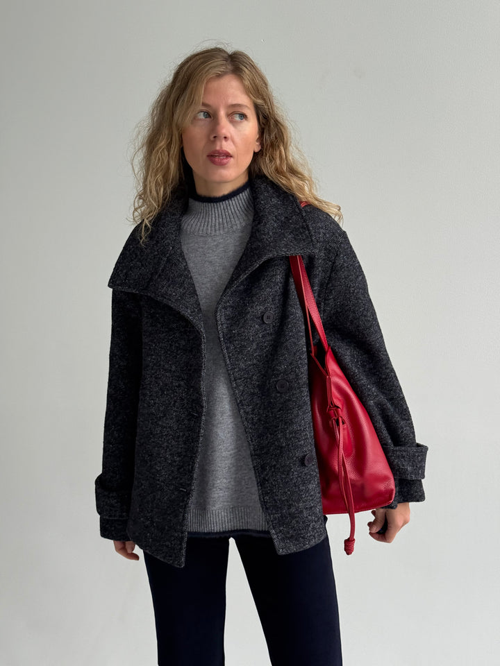 Ādas shopper soma sarkans
