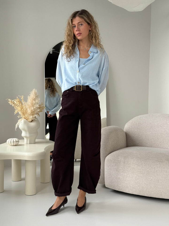 Slim fit viskozes tops