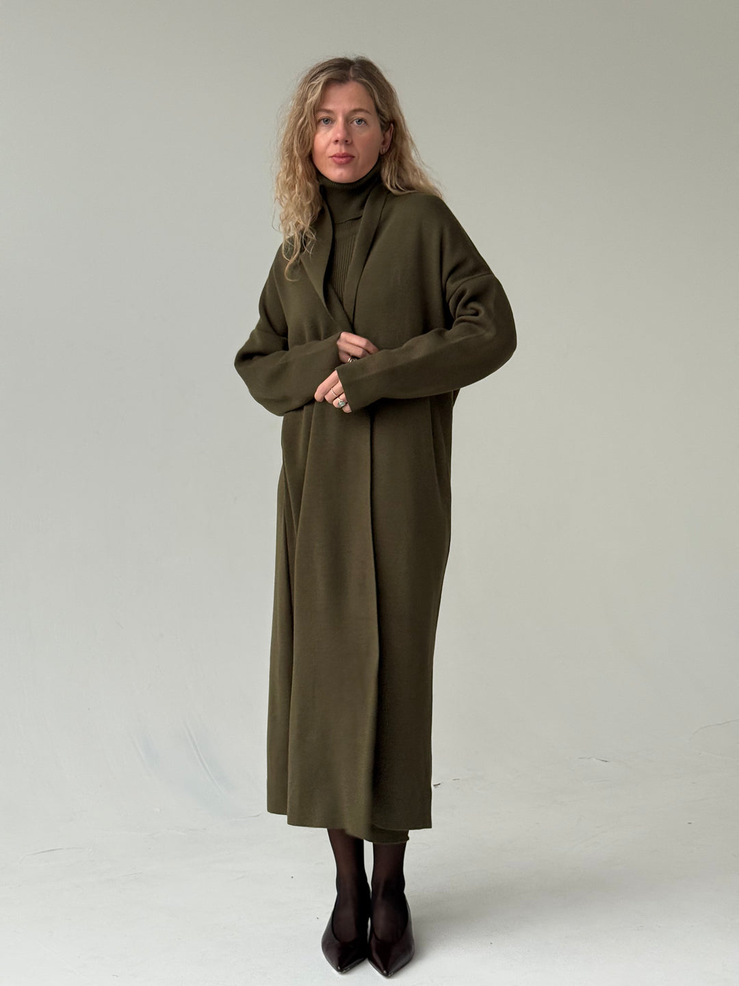 Trikotāžas kleitas un jakas komplekts