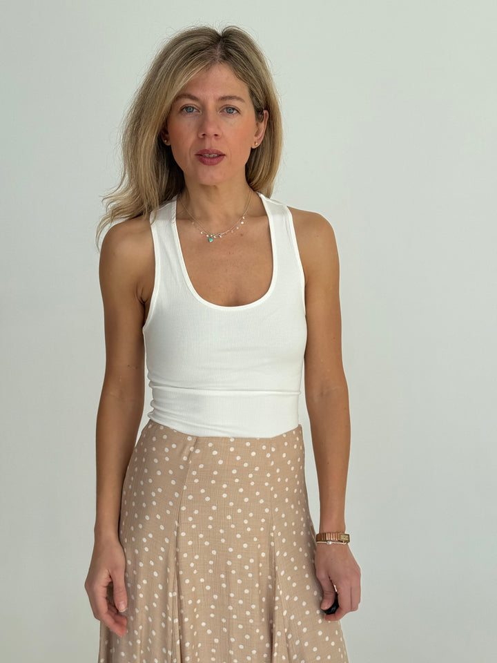 Slim fit viskozes tops