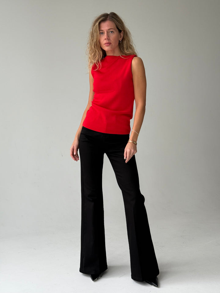 Adīts viskozes tops ar krokotu elementu