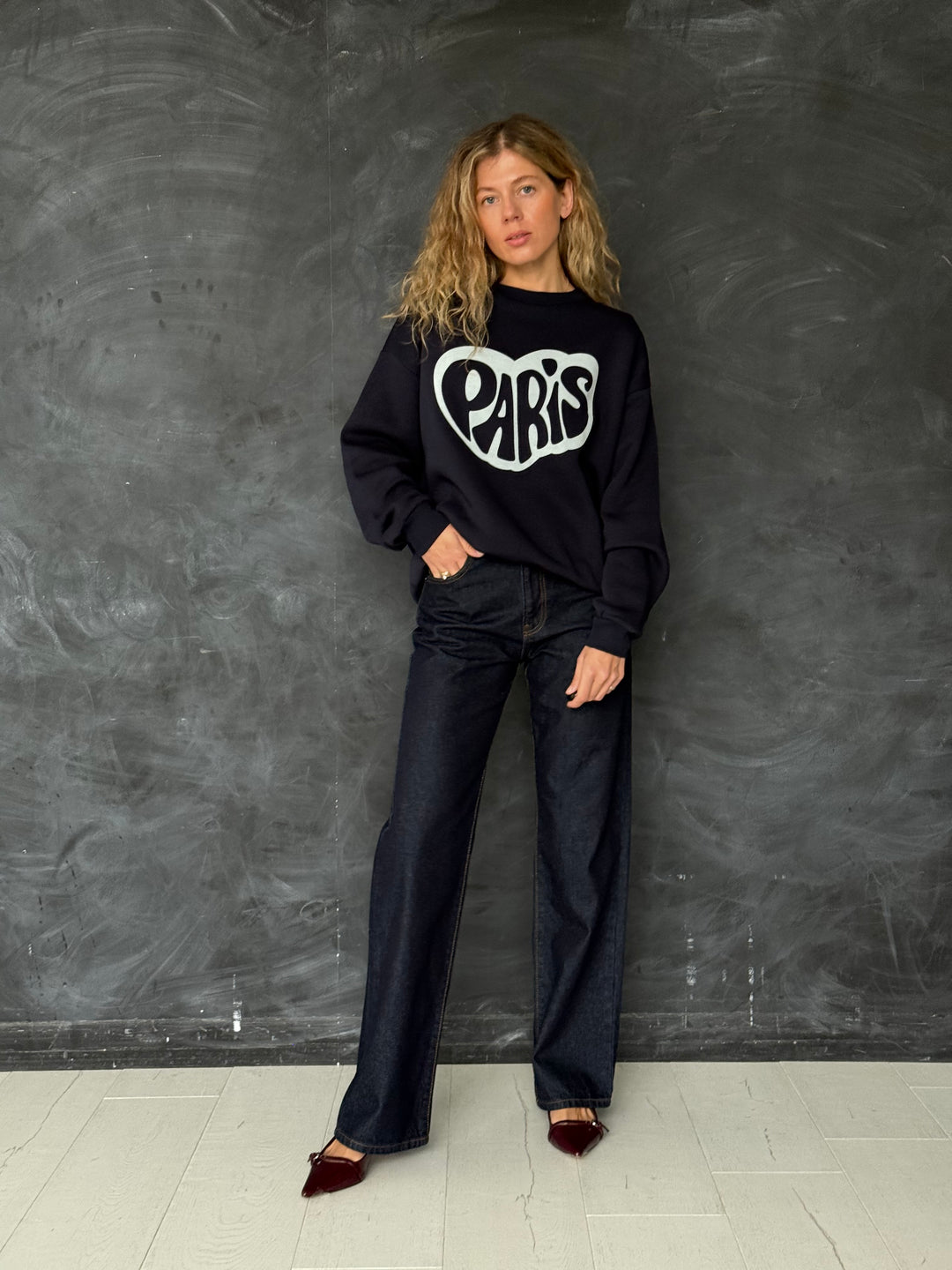 Taisnas džinsa bikses ar augstu jostasvietu #02