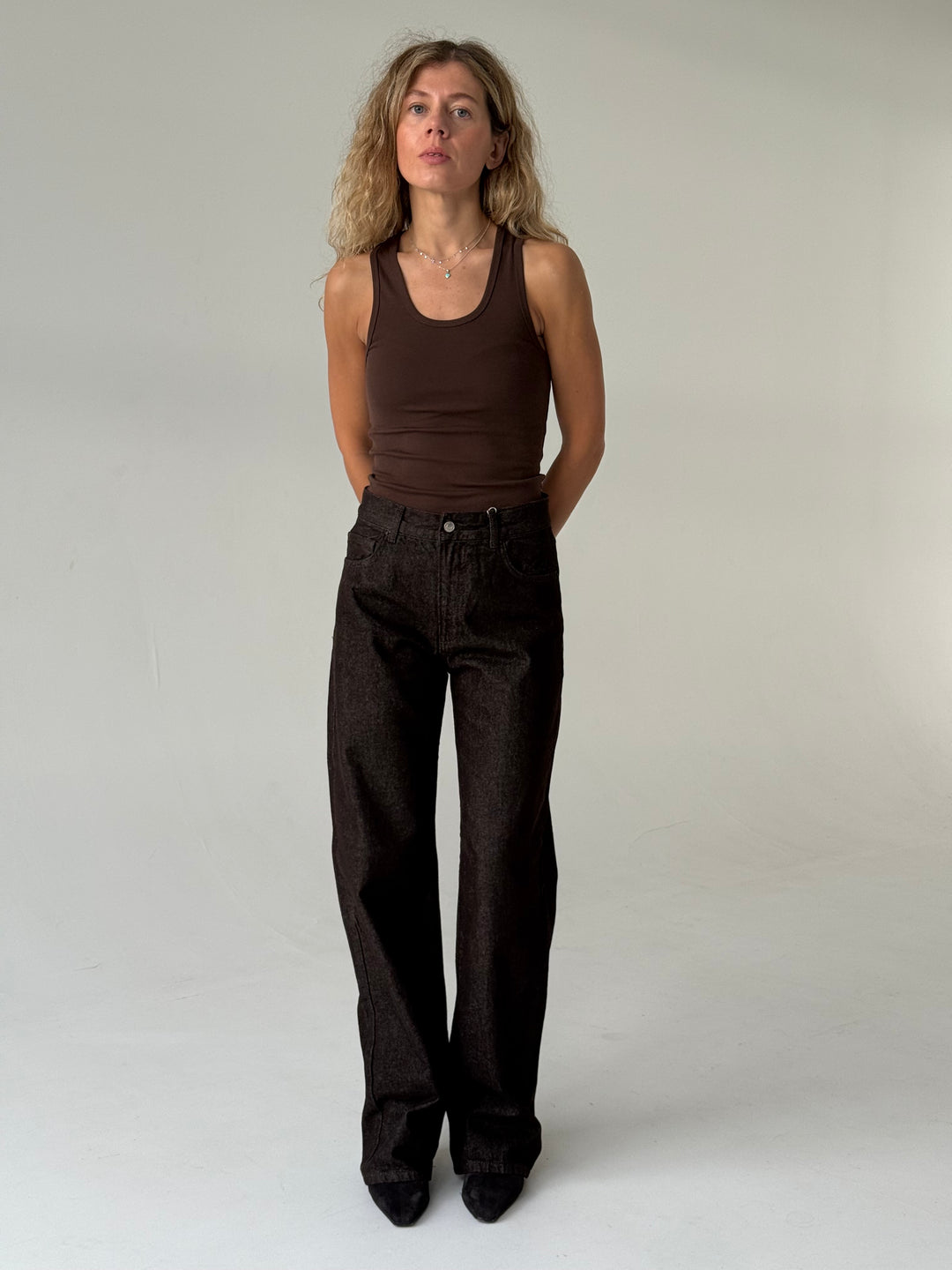 Slim fit kokvilnas tops