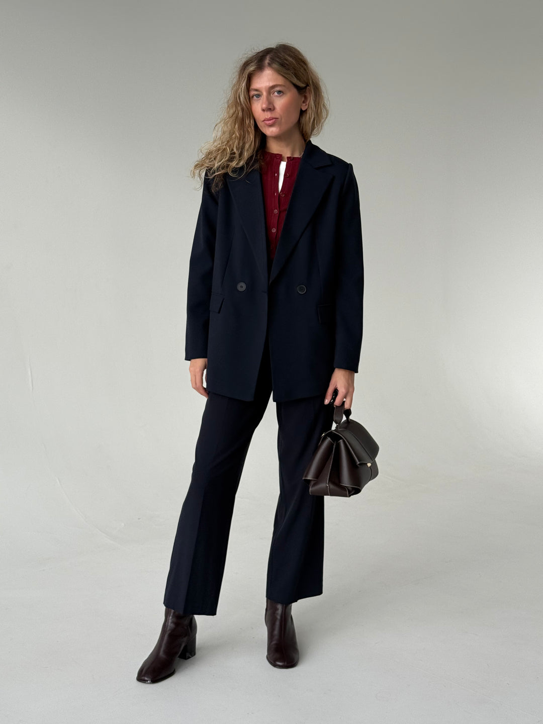 Oversize viskozes žakete ar divrindu pogājumu #02