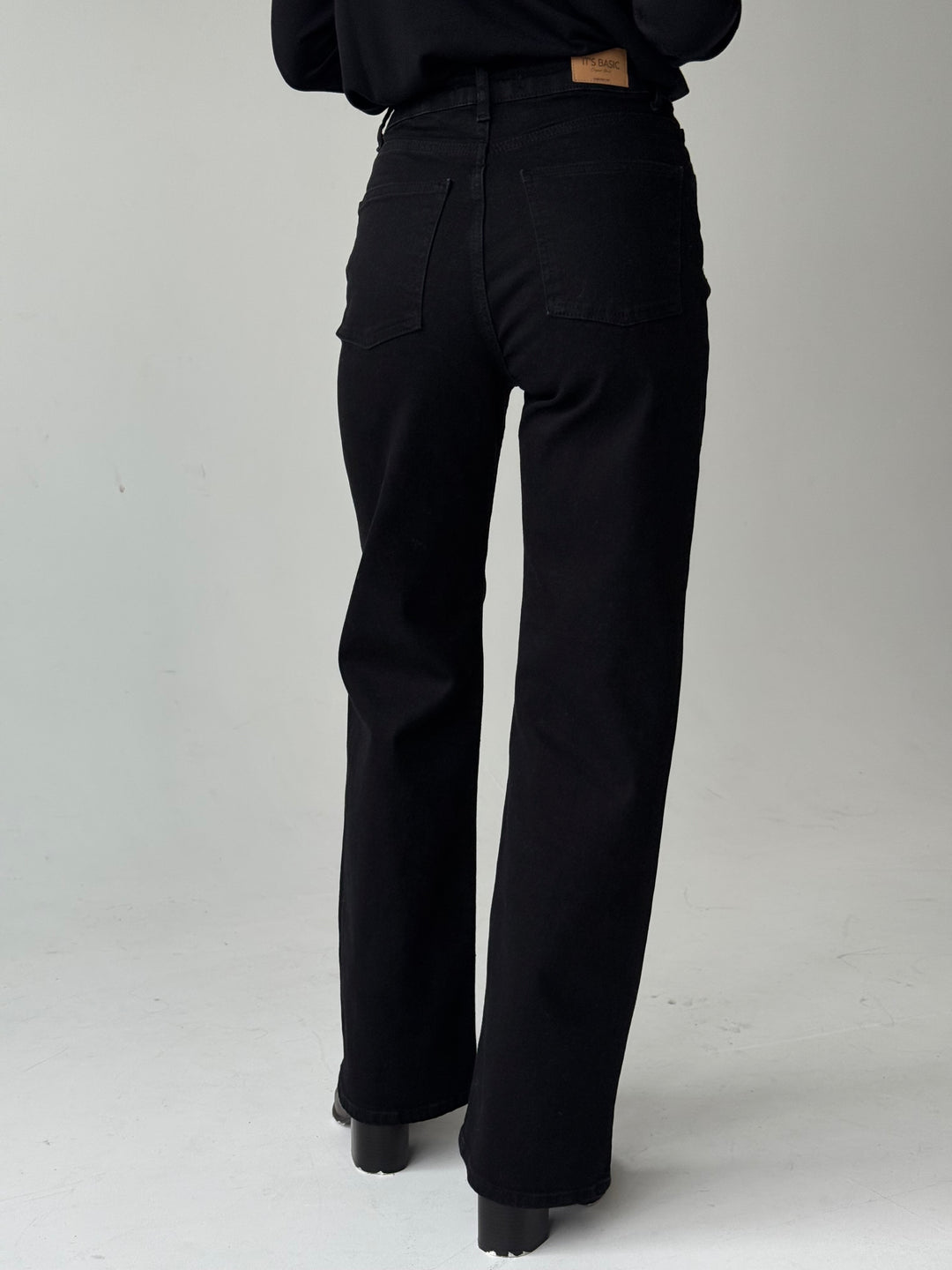 Taisnas džinsa bikses ar augstu jostasvietu #05