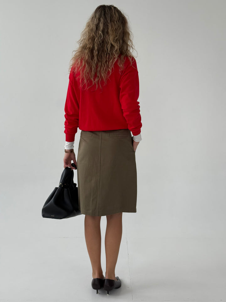 Kokvilnas svārki ar noņemamu jostu