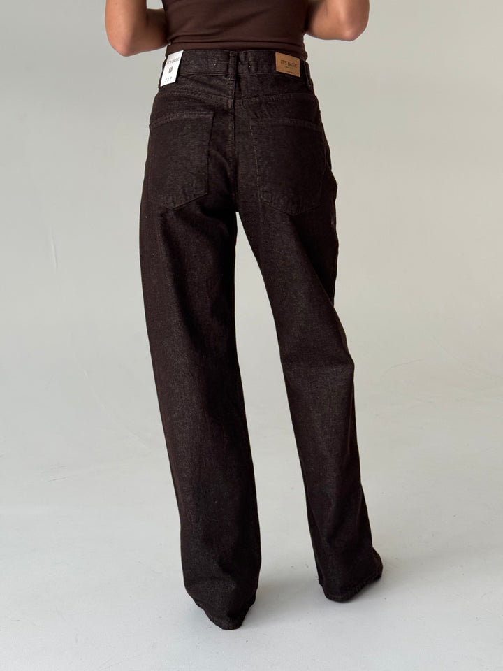 Taisnas džinsa bikses ar augstu jostasvietu #04