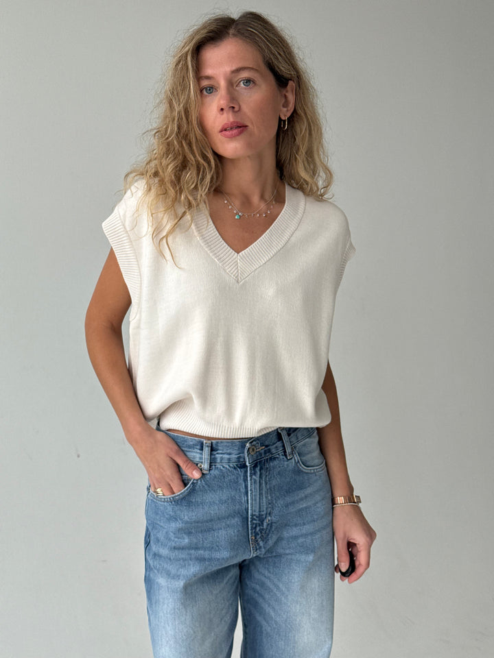 Adīta trikotāžas veste #01