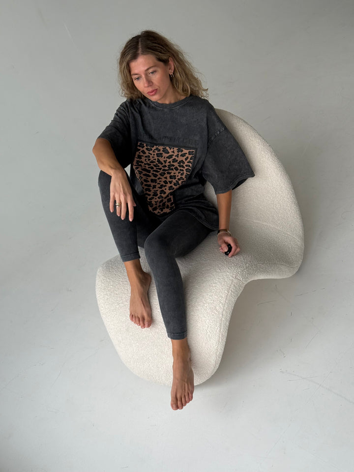 Kokvilnas rievoti legingi ar balinātu efektu