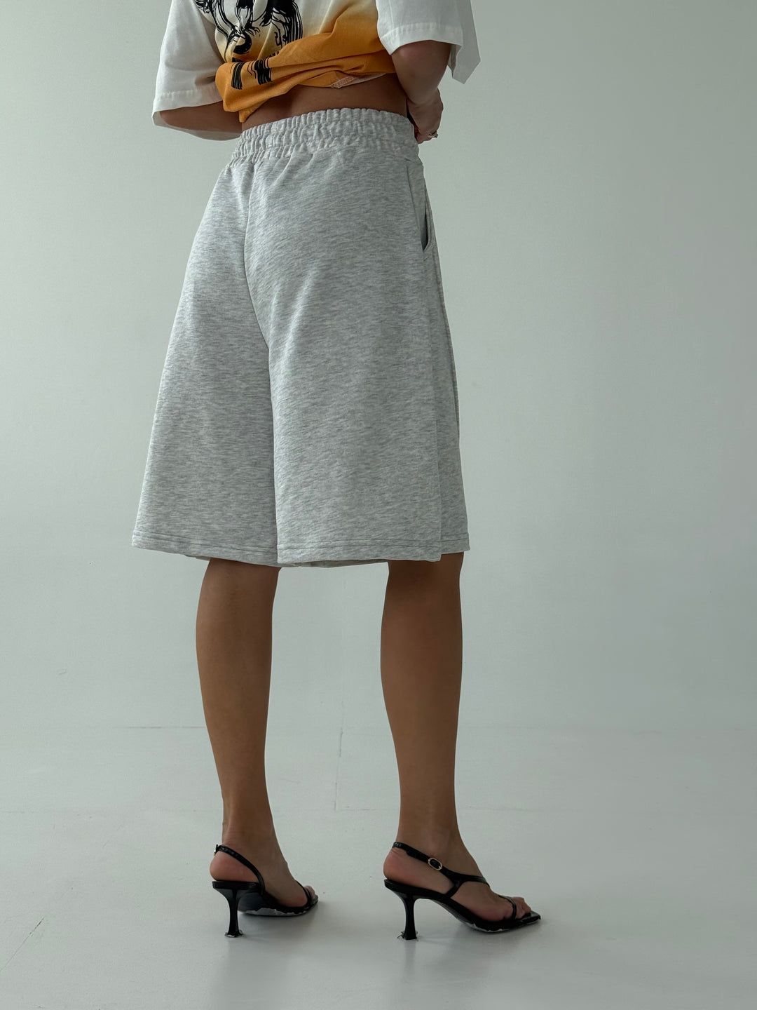 Oversize jogger stila kokvilnas šorti