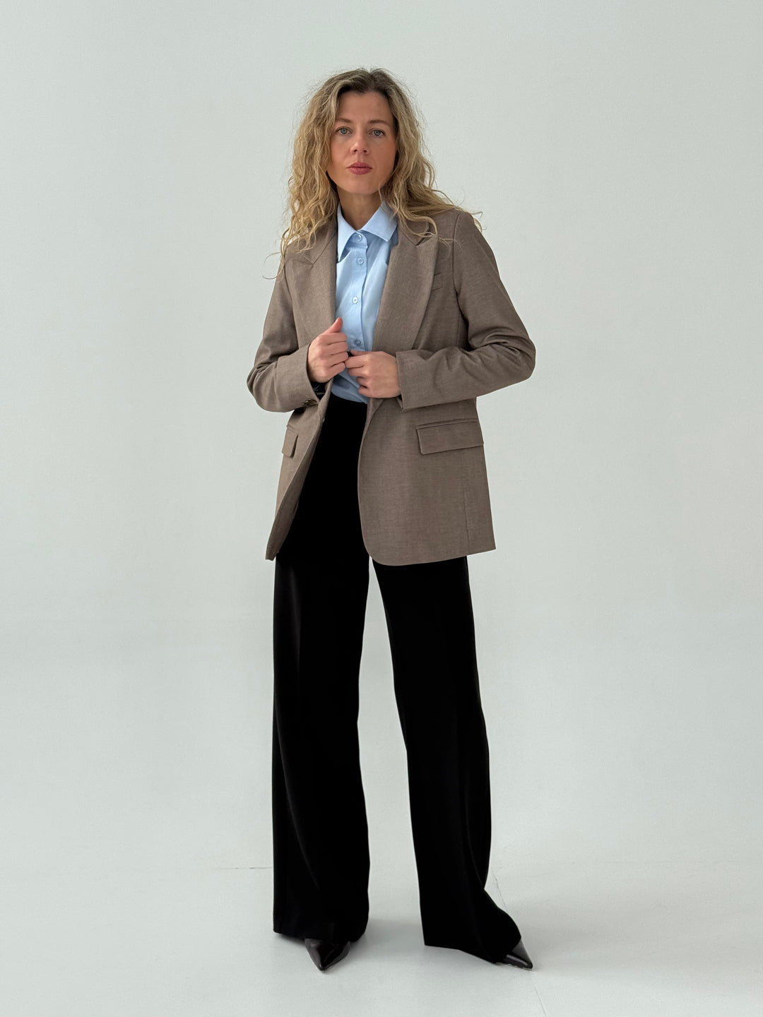 Klasiska viskozes žakete ar vienu pogu #01