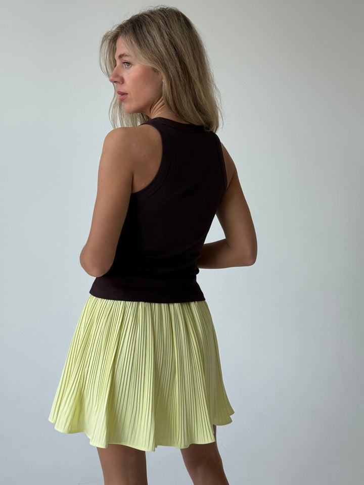 Slim fit kokvilnas rievots tops #04