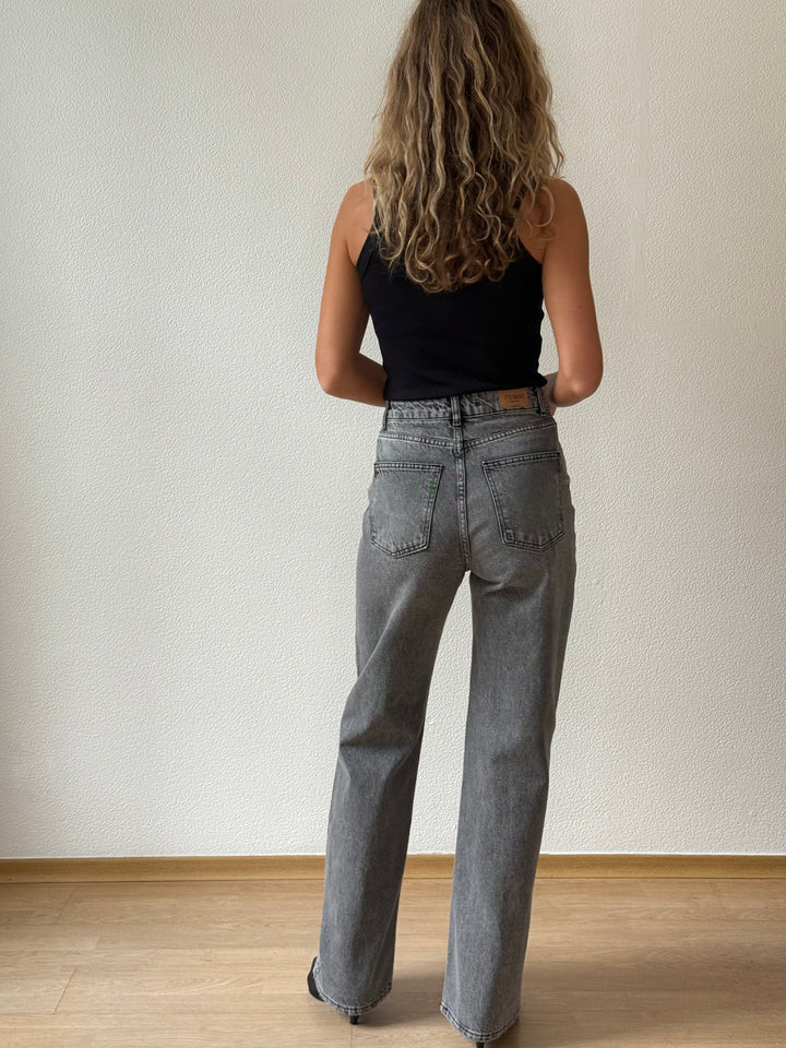 Slim fit kokvilnas rievots tops