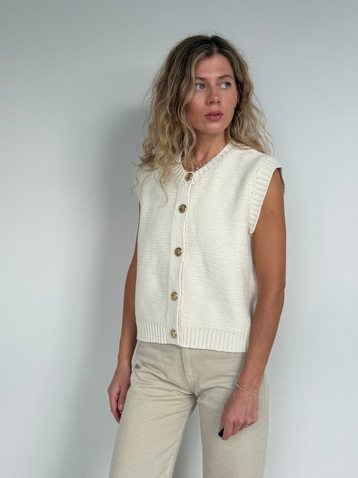 Adīta kokvilnas veste