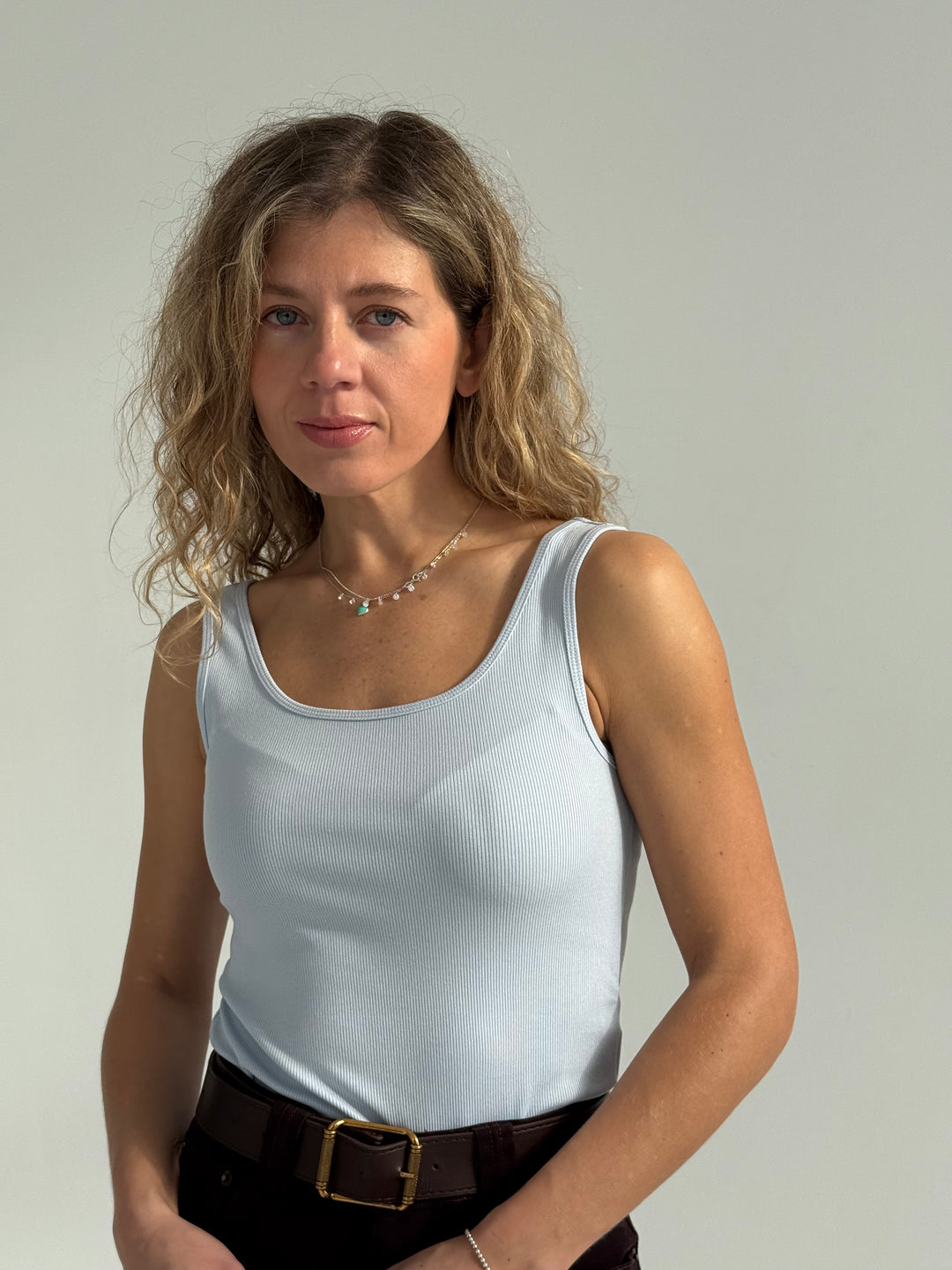 Slim fit viskozes tops