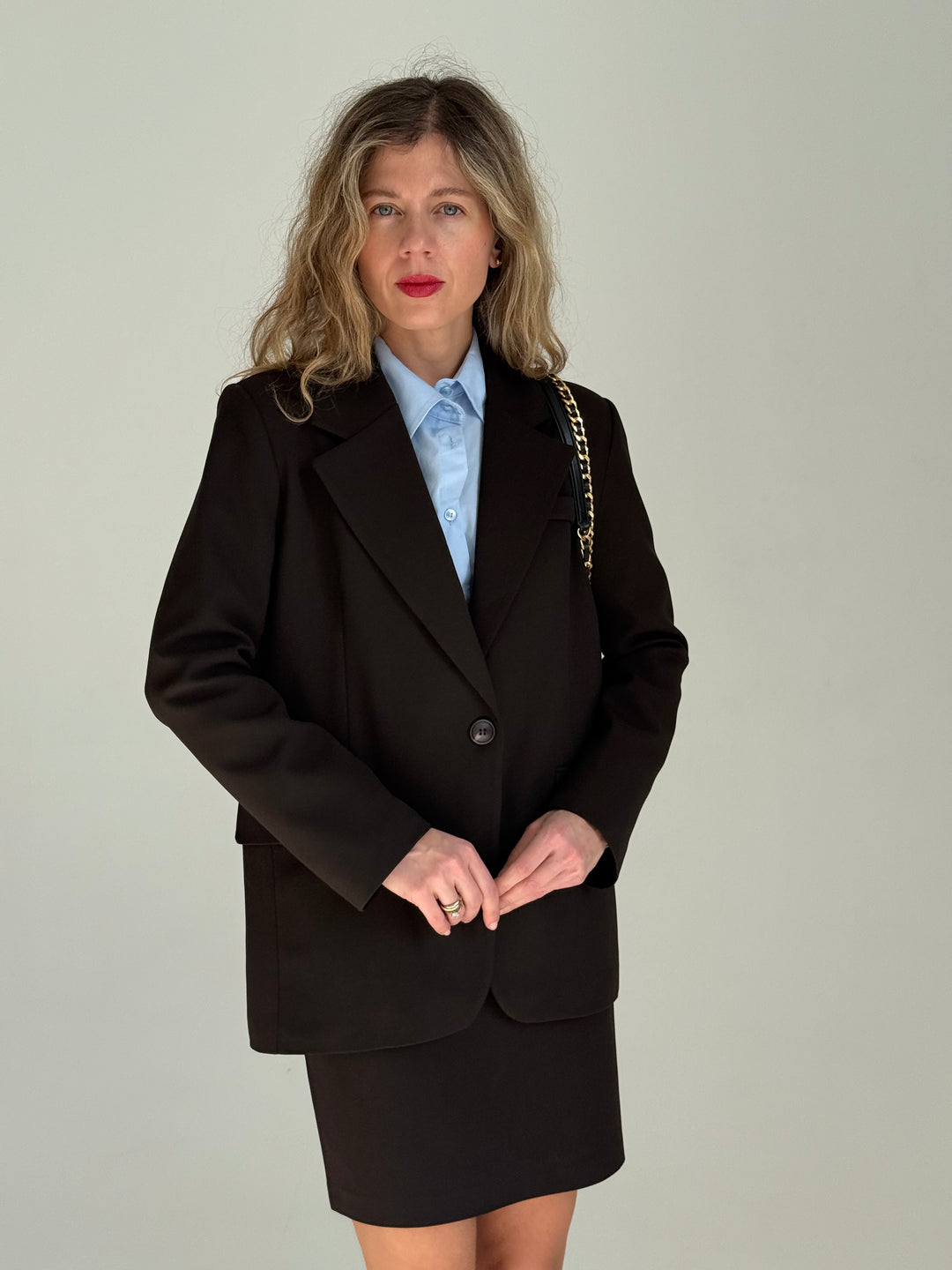 Oversize viskozes žakete ar jostu