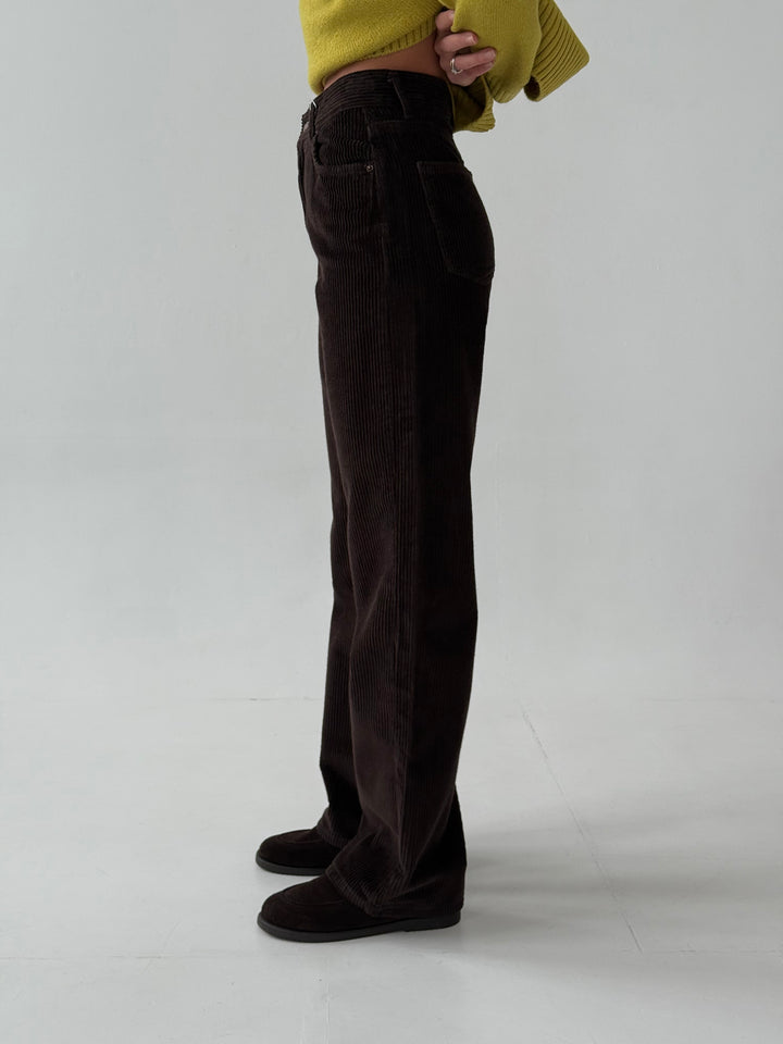 Velveta taisnas bikses #01