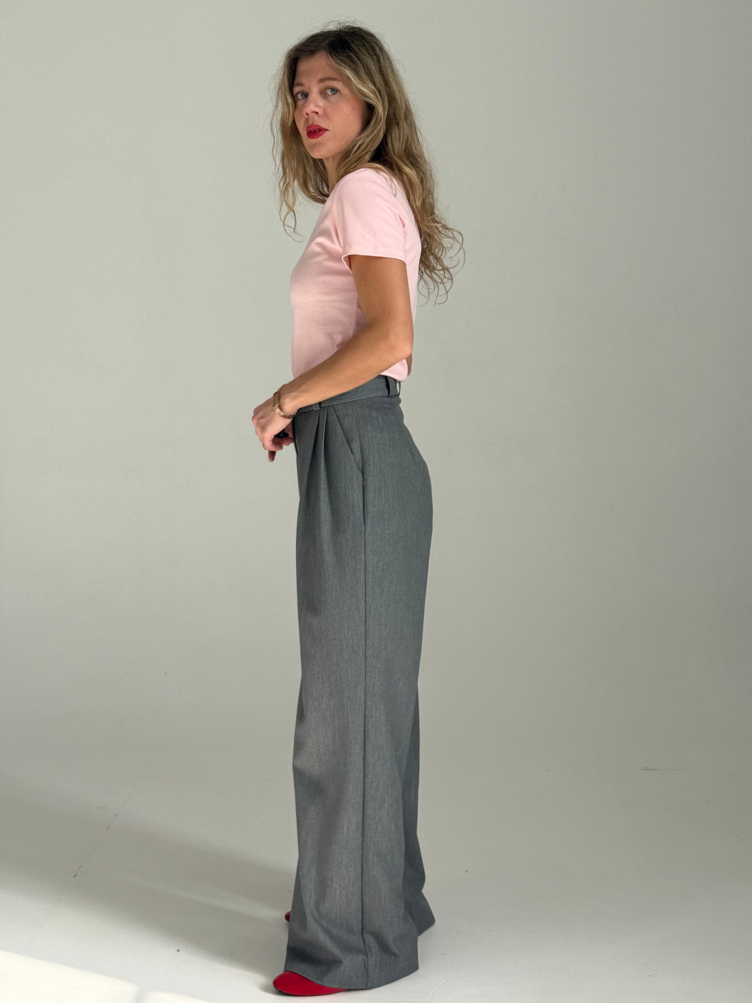 Viskozes wide leg platas bikses ar ielocēm