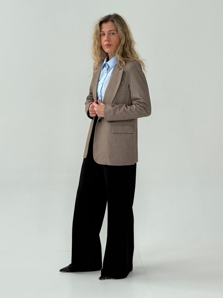 Klasiska viskozes žakete ar vienu pogu #01