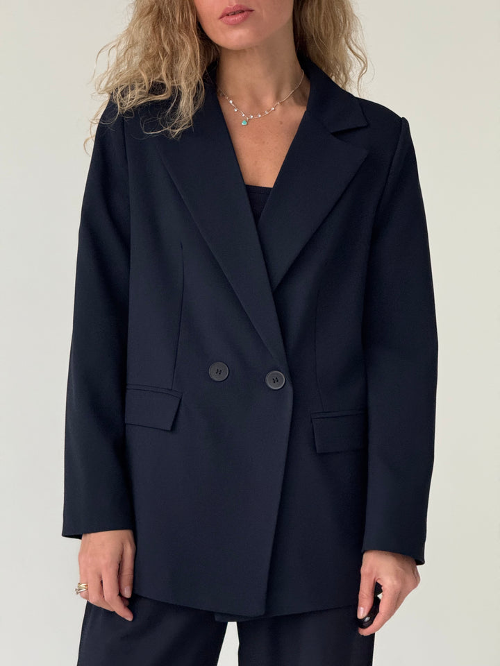 Oversize viskozes žakete ar divrindu pogājumu #02