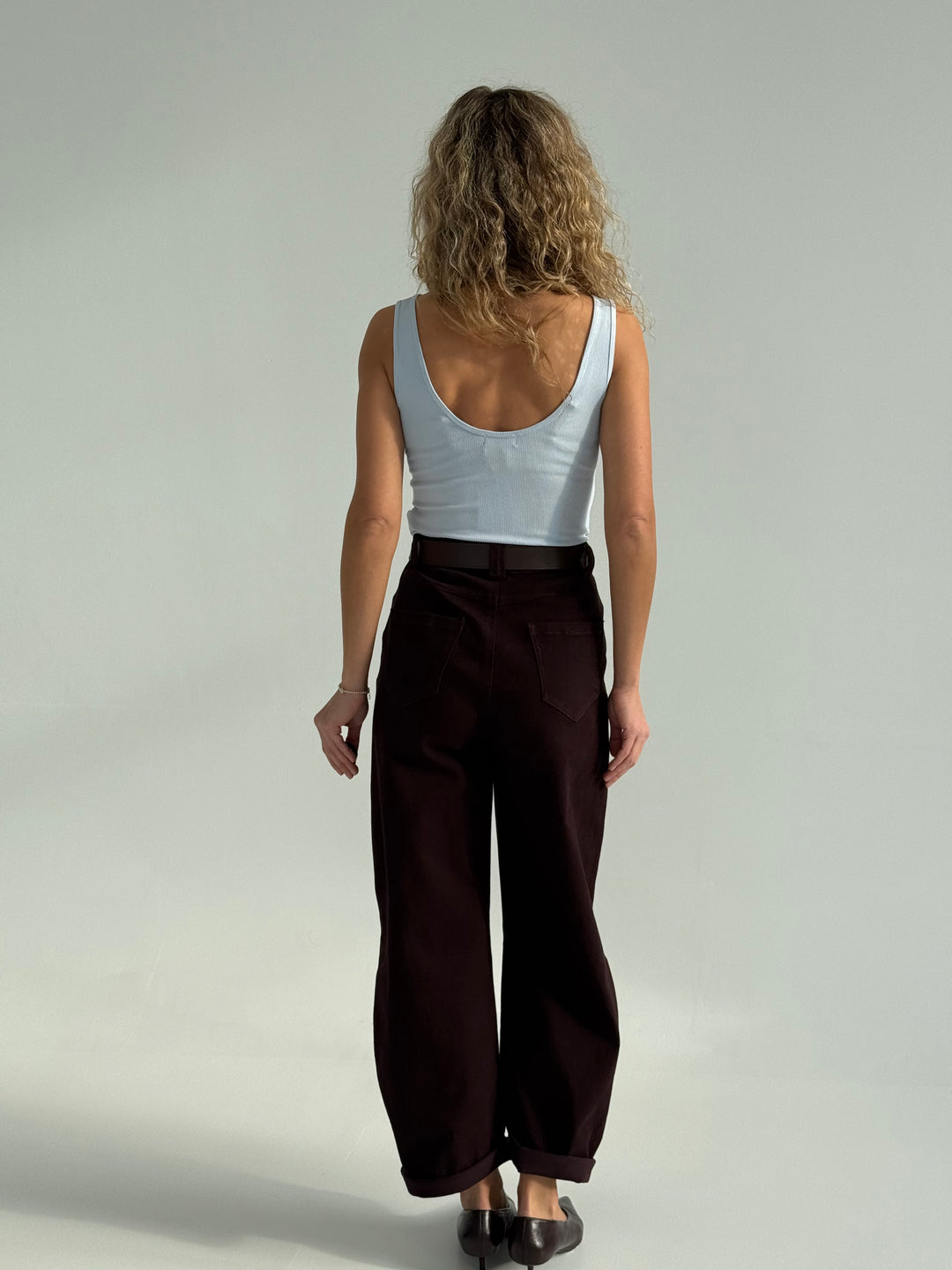 Slim fit viskozes tops